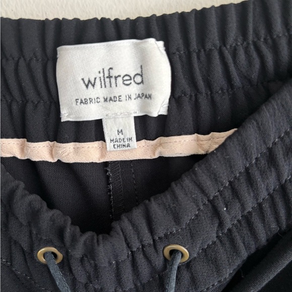 Wilfred Black High Waist Track Creppe Jogger Pants Size M - Picture 5 of 14